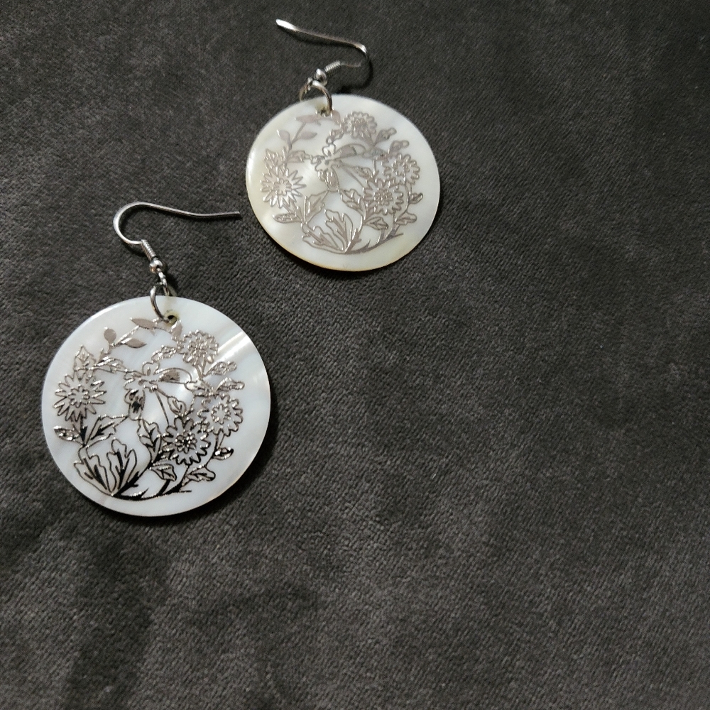 Natural Mother of Pearl Earrings